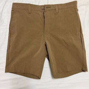 Classic Tan Flat Front Men's Shorts